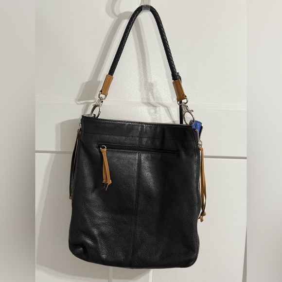 Brighton Diva Black/Brown Leather Bag Purse Handbag Graphic Glam Girls Fashion - Picture 5 of 14